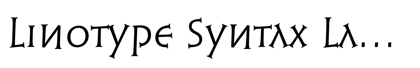 Linotype Syntax Lapidar Serif Text Pro Regular
